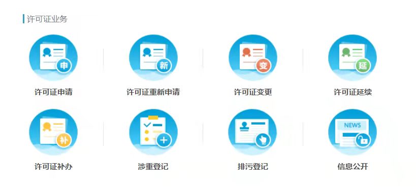 排污許可首次申請、變更、延續